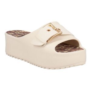 Baretraps Women's Pacey Wedge Slide Sandals in the Size 9M in Cream Blush Color